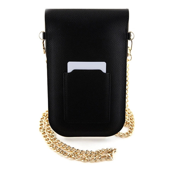 Hello Kitty Leather Metal Logo Chain bag - black_1