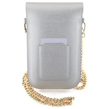 Hello Kitty Leather Metal Logo Chain bag - silver_1