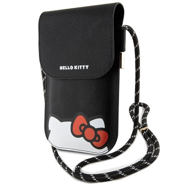 Hello Kitty Leather Hiding Kitty Cord bag - black_0