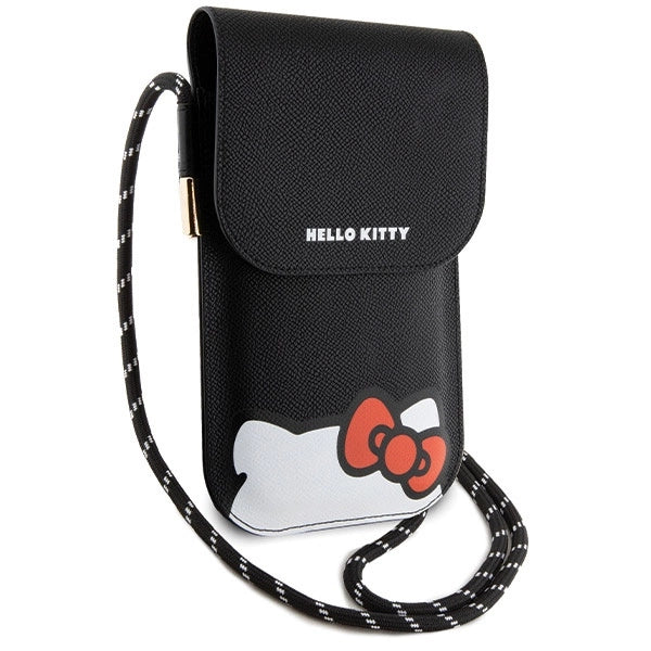 Hello Kitty Leather Hiding Kitty Cord bag - black_2
