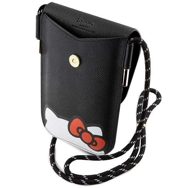 Hello Kitty Leather Hiding Kitty Cord bag - black_4