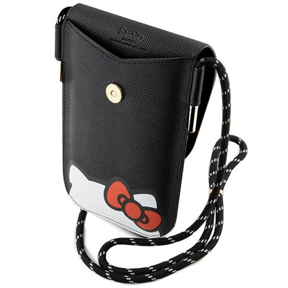 Hello Kitty Leather Hiding Kitty Cord bag - black_4