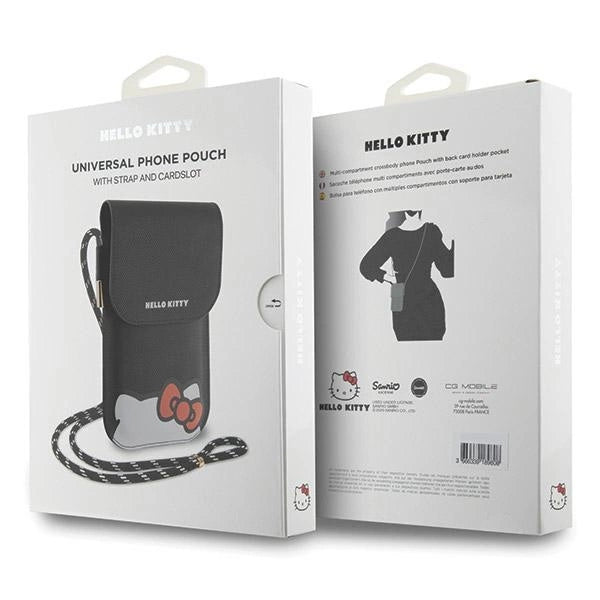 Hello Kitty Leather Hiding Kitty Cord bag - black_5