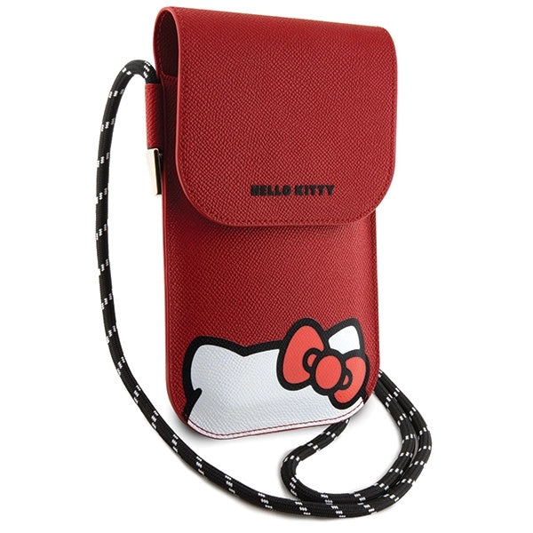 Hello Kitty Leather Hiding Kitty Cord bag - red_2