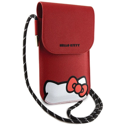 Hello Kitty Leather Hiding Kitty Cord bag - red_2