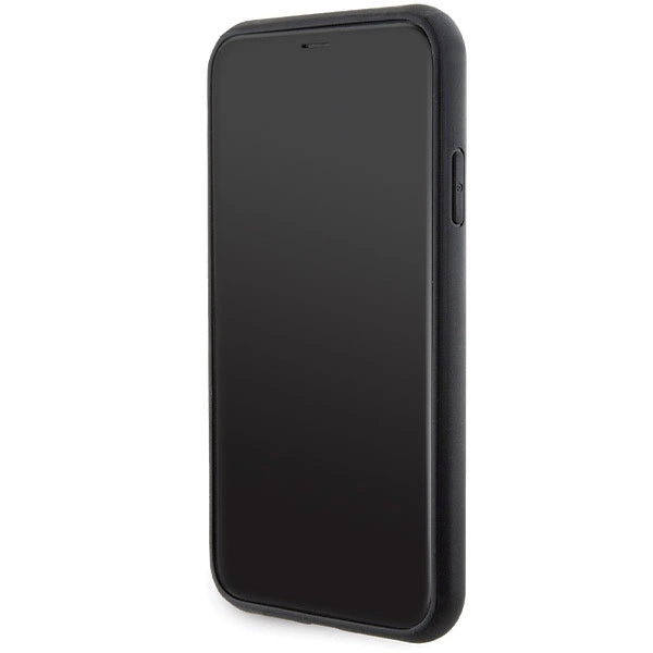 Karl Lagerfeld Gripstand Saffiano Choupette Pins Case for iPhone 11 / Xr - Black_4