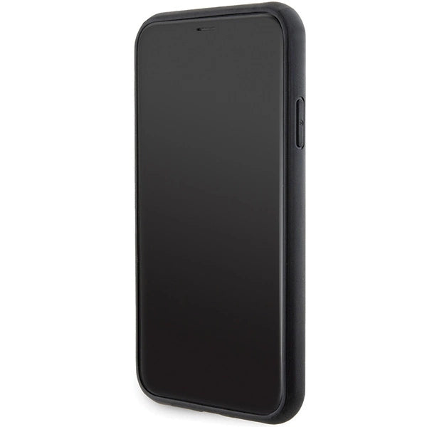 Karl Lagerfeld Gripstand Saffiano Karl&amp;Choupette Pins case for iPhone 11 / Xr - black_4