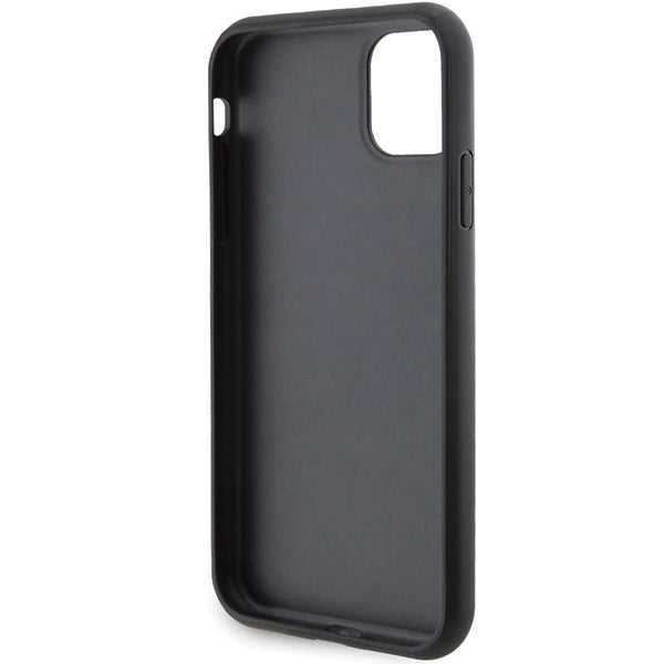 Karl Lagerfeld Gripstand Saffiano Karl&amp;Choupette Pins case for iPhone 11 / Xr - black_6