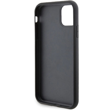 Karl Lagerfeld Gripstand Saffiano Karl&amp;Choupette Pins case for iPhone 11 / Xr - black_6
