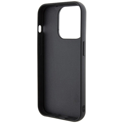 Karl Lagerfeld Gripstand Saffiano Karl&amp;Choupette Pins case for iPhone 14 Pro - black_6
