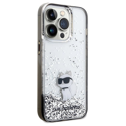 Karl Lagerfeld Liquid Glitter Choupette case for iPhone 14 Pro - transparent_3