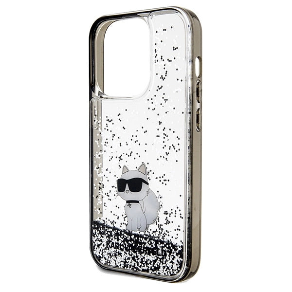 Karl Lagerfeld Liquid Glitter Choupette case for iPhone 14 Pro - transparent_5