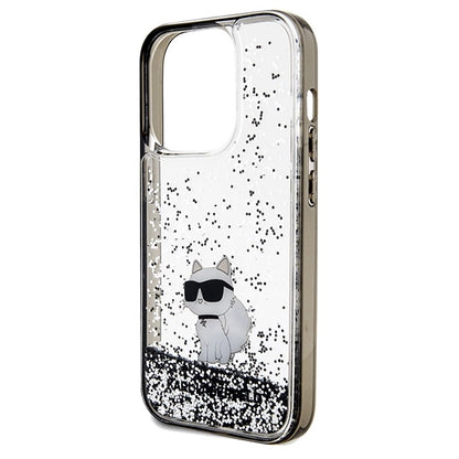 Karl Lagerfeld Liquid Glitter Choupette case for iPhone 14 Pro - transparent_5