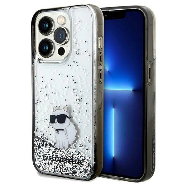 Karl Lagerfeld Liquid Glitter Choupette case for iPhone 14 Pro Max - transparent_0