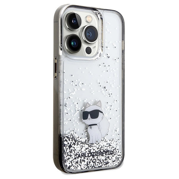 Karl Lagerfeld Liquid Glitter Choupette case for iPhone 14 Pro Max - transparent_3