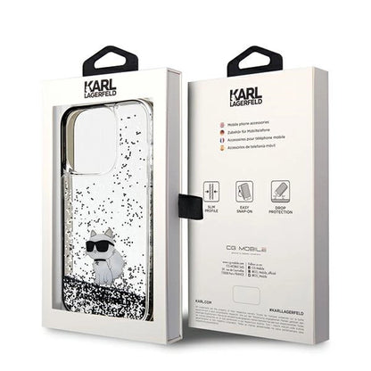 Karl Lagerfeld Liquid Glitter Choupette case for iPhone 14 Pro Max - transparent_7
