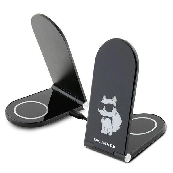 Karl Lagerfeld Choupette MagSafe induction charger 15W, foldable 2in1 - black_0