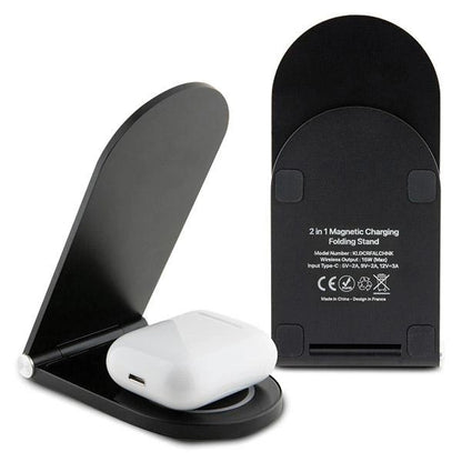 Karl Lagerfeld Choupette MagSafe induction charger 15W, foldable 2in1 - black_2