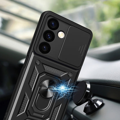 Hybrid Armor Camshield armored case for Samsung Galaxy S24+ with camera cover - black_4