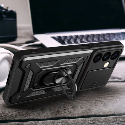 Hybrid Armor Camshield armored case for Samsung Galaxy S24+ with camera cover - black_8