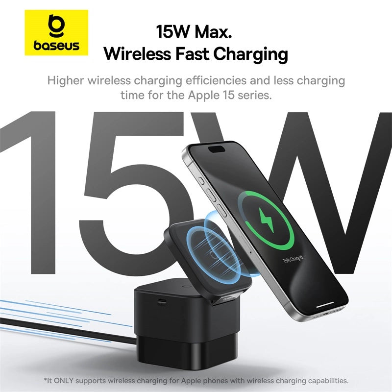 Baseus BS-W531 MagSafe / Qi USB-C 20W wireless charger - black_13