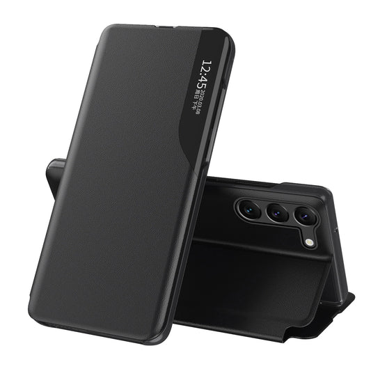 Eco Leather View Case for Samsung S24+ with flap - black_0