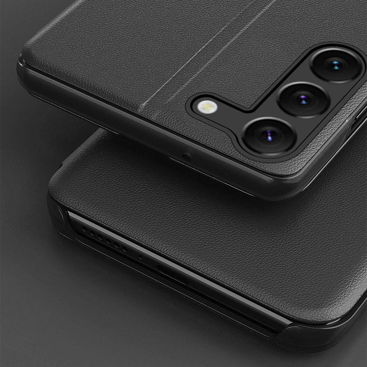 Eco Leather View Case for Samsung S24+ with flap - black_7