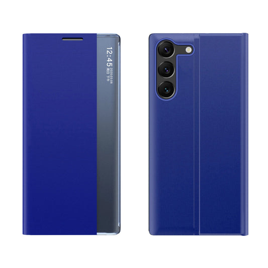 New Sleep View Case for Samsung S24 with flap - blue_0