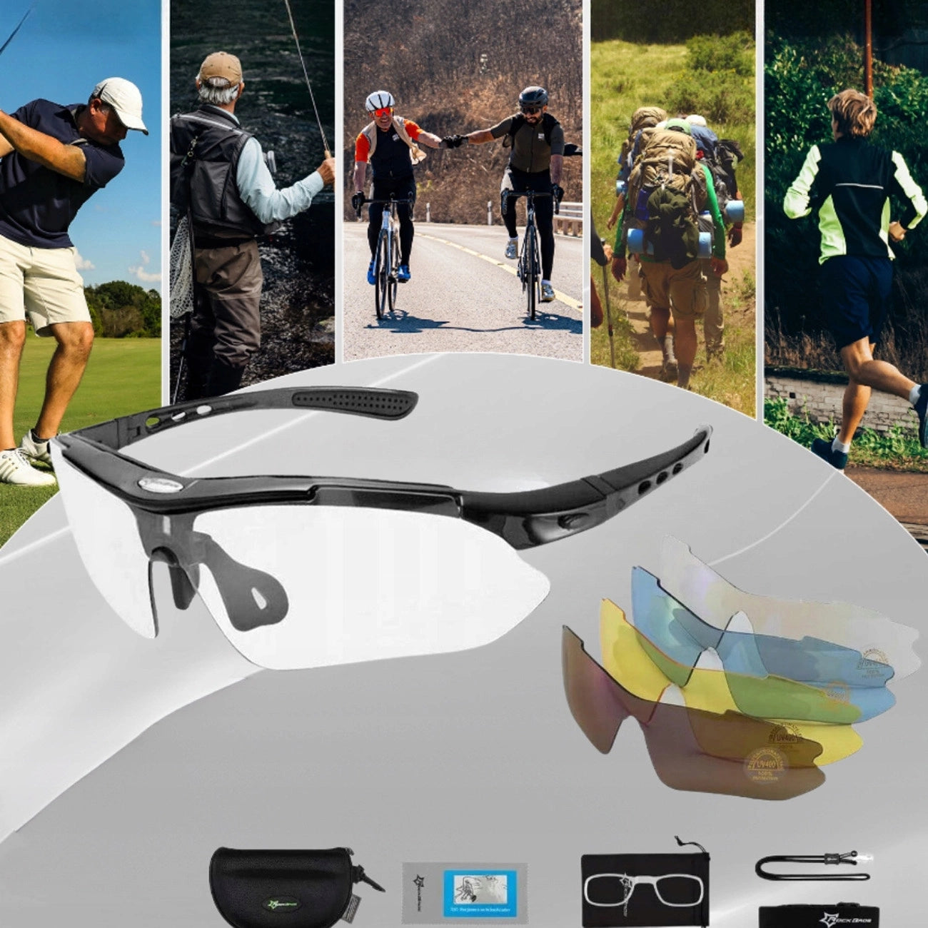 Rockbros 10003 polarized cycling glasses - black_2