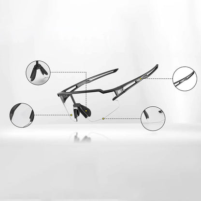 Rockbros 10173 photochromic UV400 cycling glasses - black and red_4