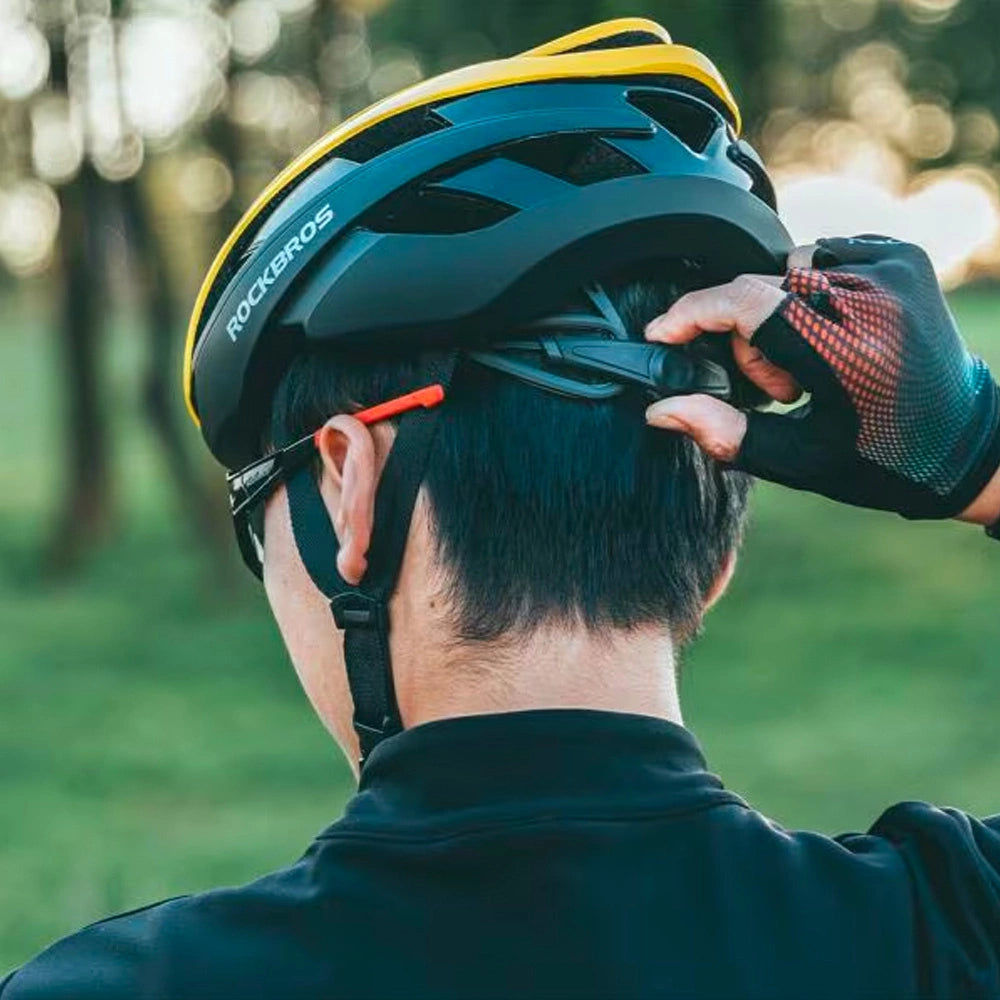 Rockbros 10110004006 bicycle helmet, size M - yellow and black_3