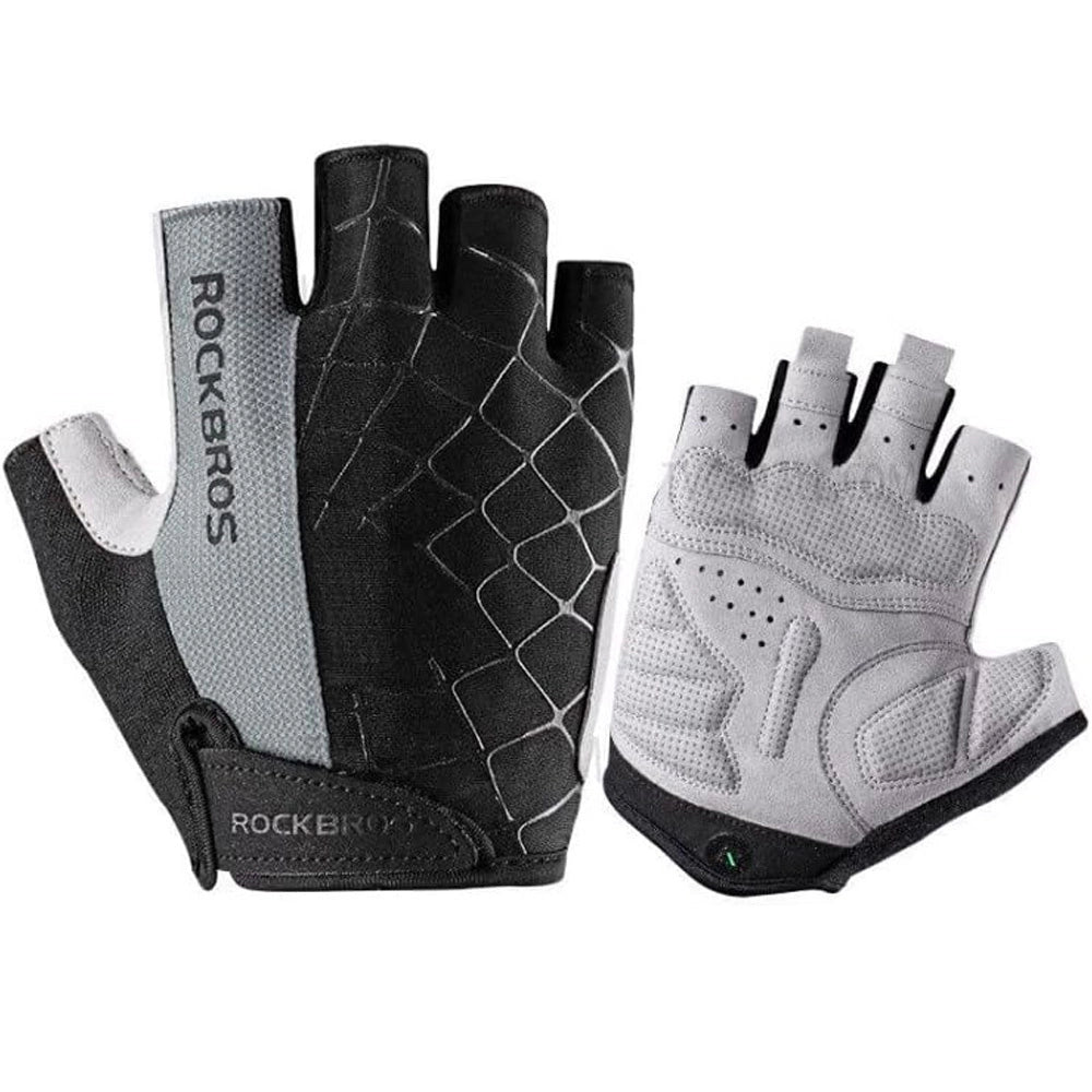 Rockbros S109GR cycling gloves, size M - gray_0