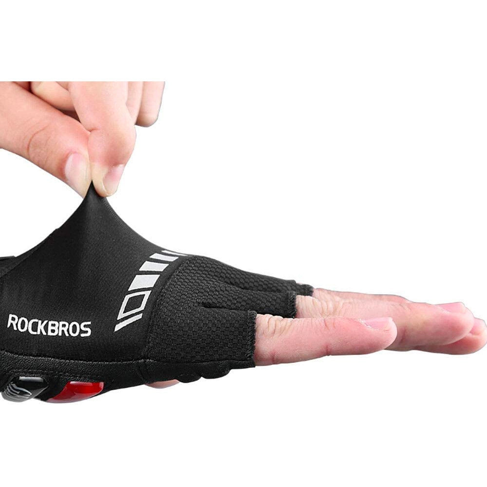 Rockbros S143-BK M cycling gloves with gel inserts - black_4