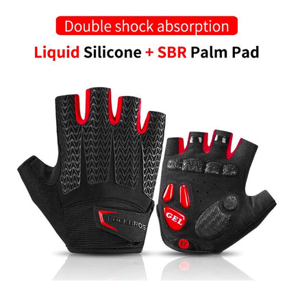 Rockbros S169BR XXL cycling gloves with gel inserts - black and red_5