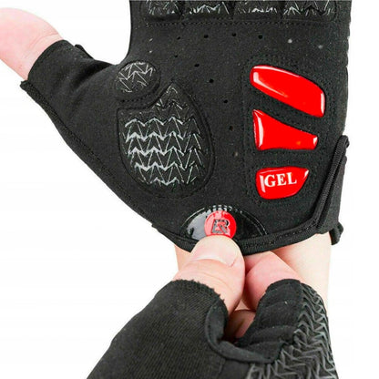 Rockbros S169BR L cycling gloves with gel inserts - black and red_3