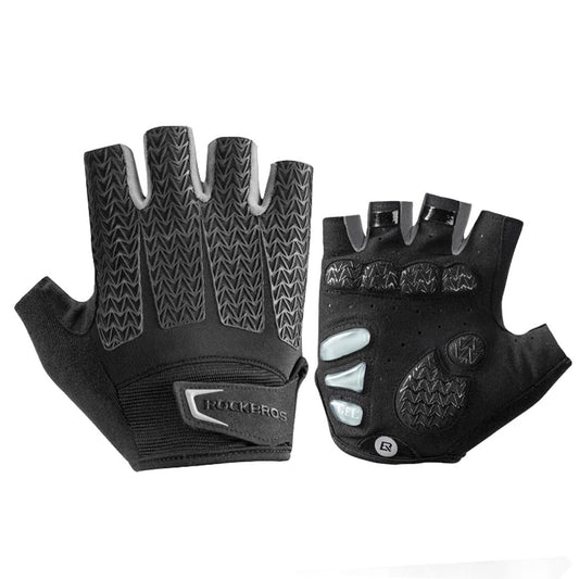 Rockbros S169BGR L cycling gloves with gel inserts - gray_0