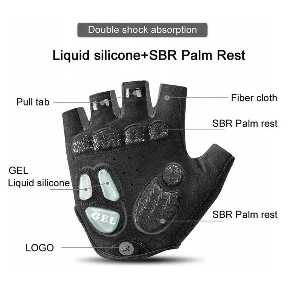 Rockbros S169BGR L cycling gloves with gel inserts - gray_4
