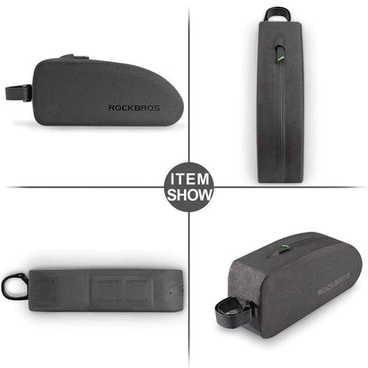 Rockbros AS-019-1 bicycle frame bag waterproof 1.6 l - black_2