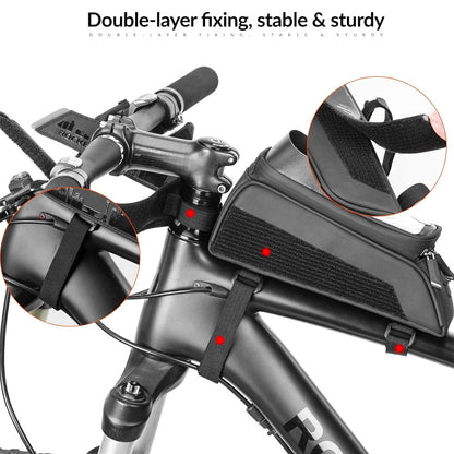 Rockbros 029-1BK bicycle bag for frame with phone cover - black_4