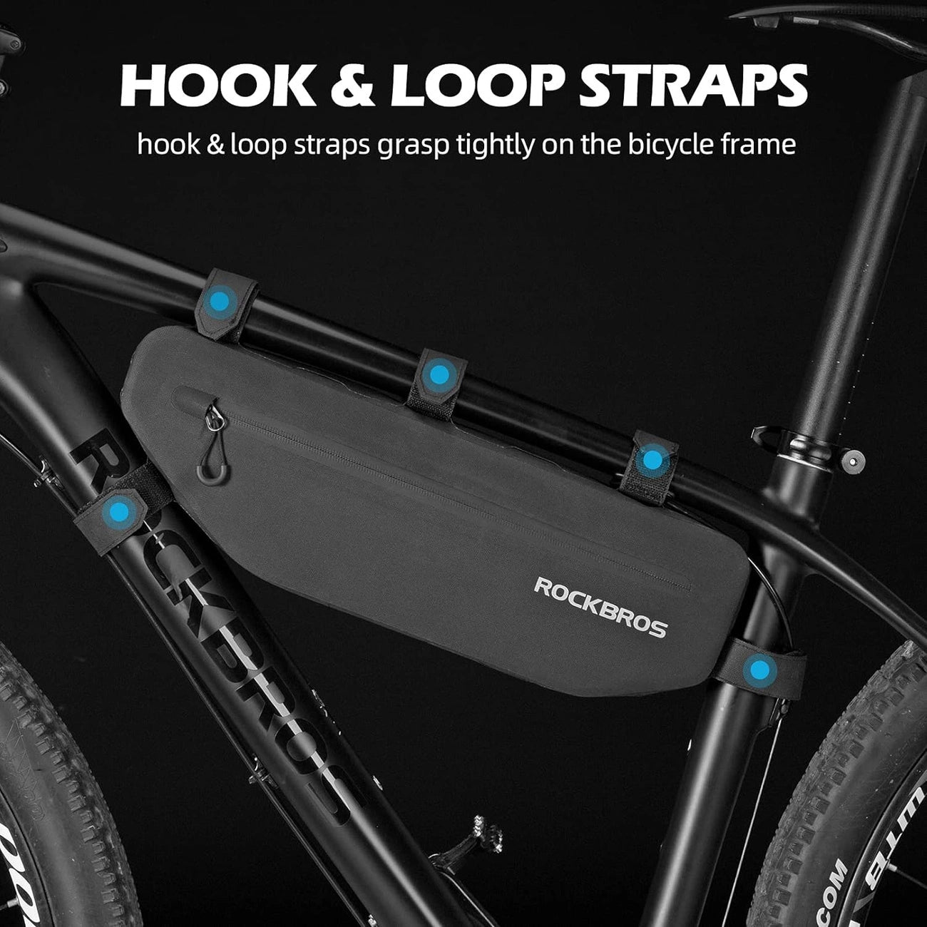 Rockbros AS-043 bicycle bag with Velcro 3l - black_23