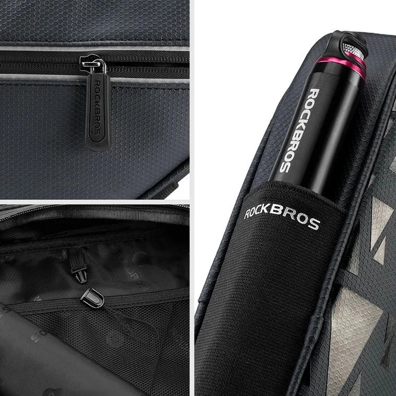 Rockbros B39-2 waterproof bicycle bag for frame - black_9