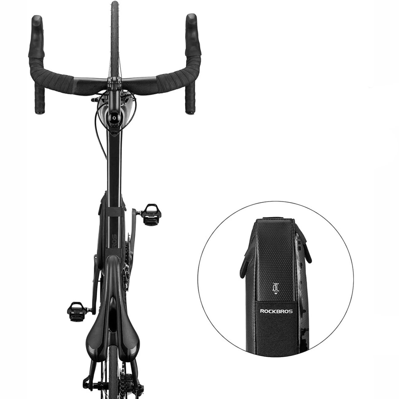 Rockbros B39-2 waterproof bicycle bag for frame - black_10