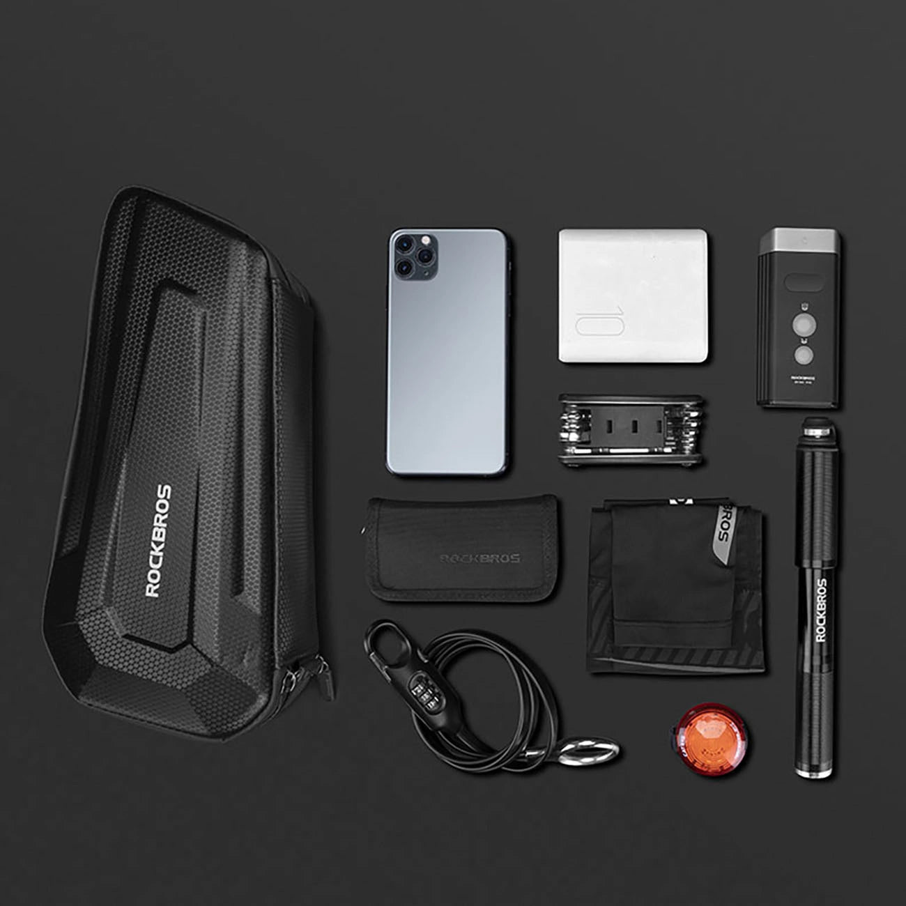 Rockbros B66 waterproof bicycle bag for frame - black_6