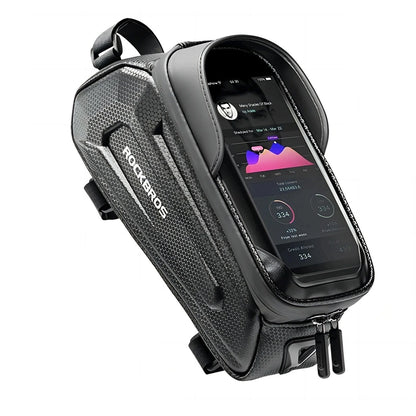 Rockbros B68-1 armored bicycle bag with phone pocket 1.7l - black_0