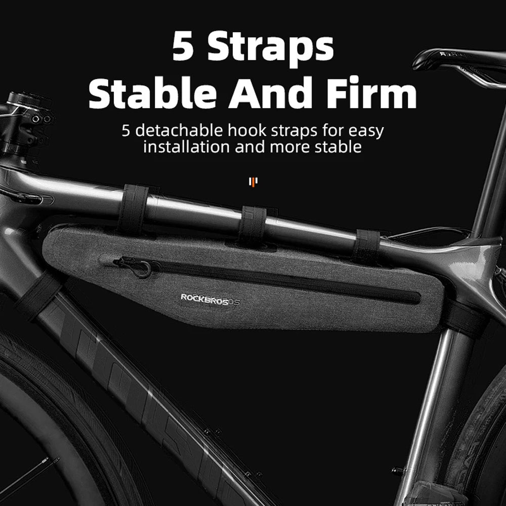Rockbros AS-052 waterproof bicycle bag for frame - gray_3