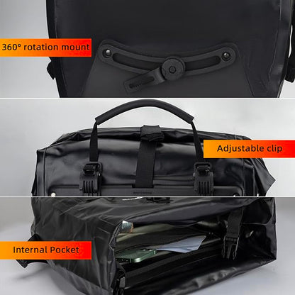 Rockbros 30140022001 waterproof bicycle bag for trunk - black_4