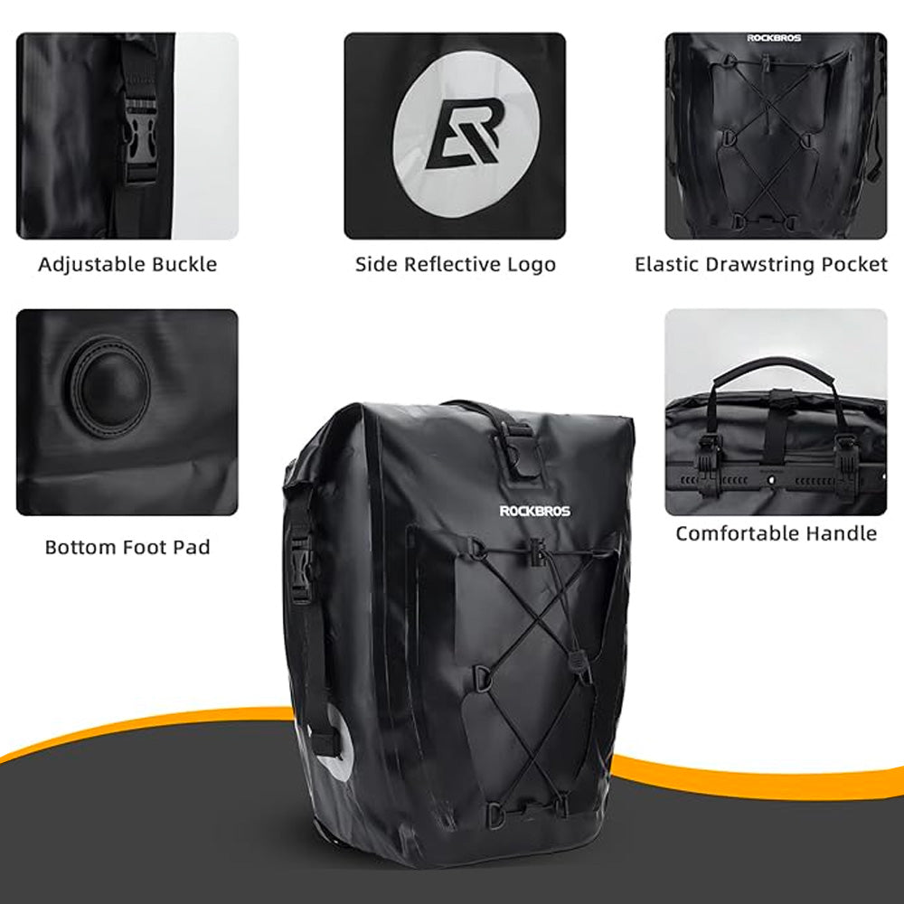 Rockbros 30140022001 waterproof bicycle bag for trunk - black_6