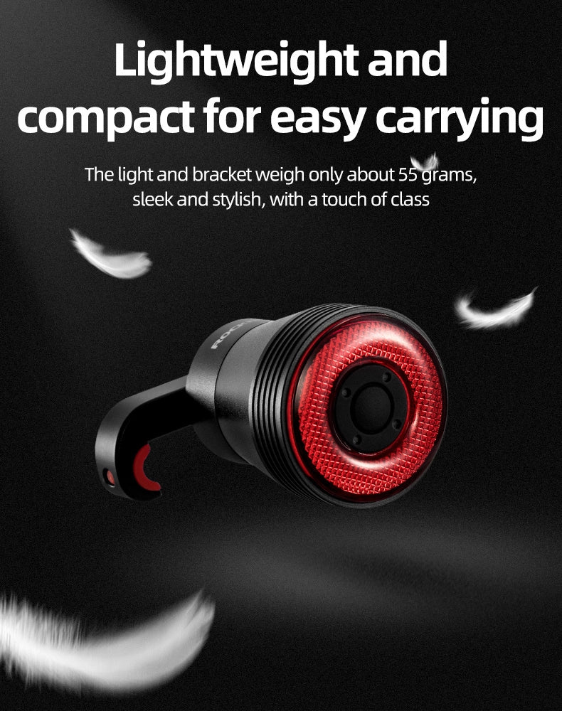 Rockbros Q5 Rear Bike Light with Intelligent Stop System - Black_16