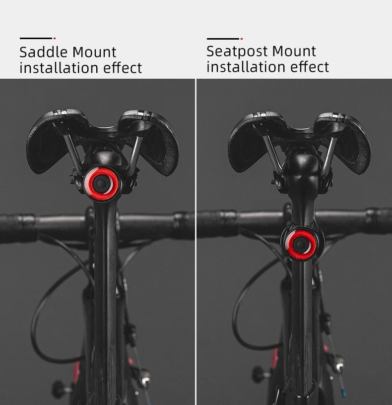 Rockbros Q3 Rear Bike Light with Smart Stop System - Black_7