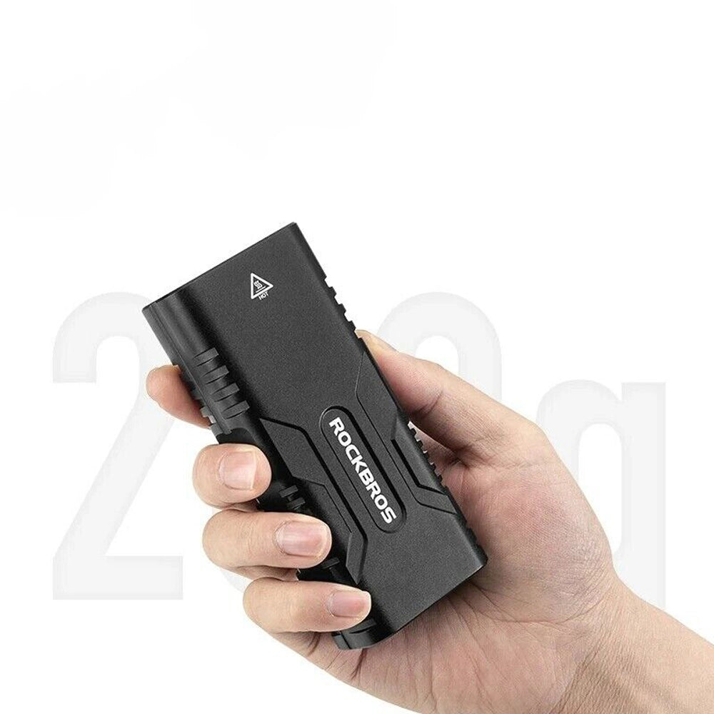 Rockbros 24310002001 bicycle light 850 lm with powerbank function + USB-C - USB-A cable - black_3